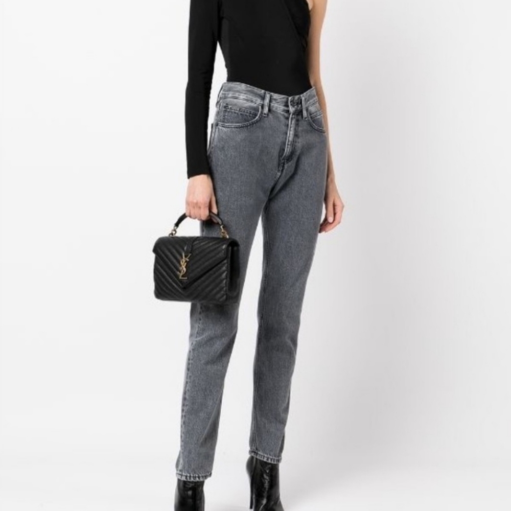 YSL Black Medium Collège Matelassé Leather Bag - Picture 8 of 10